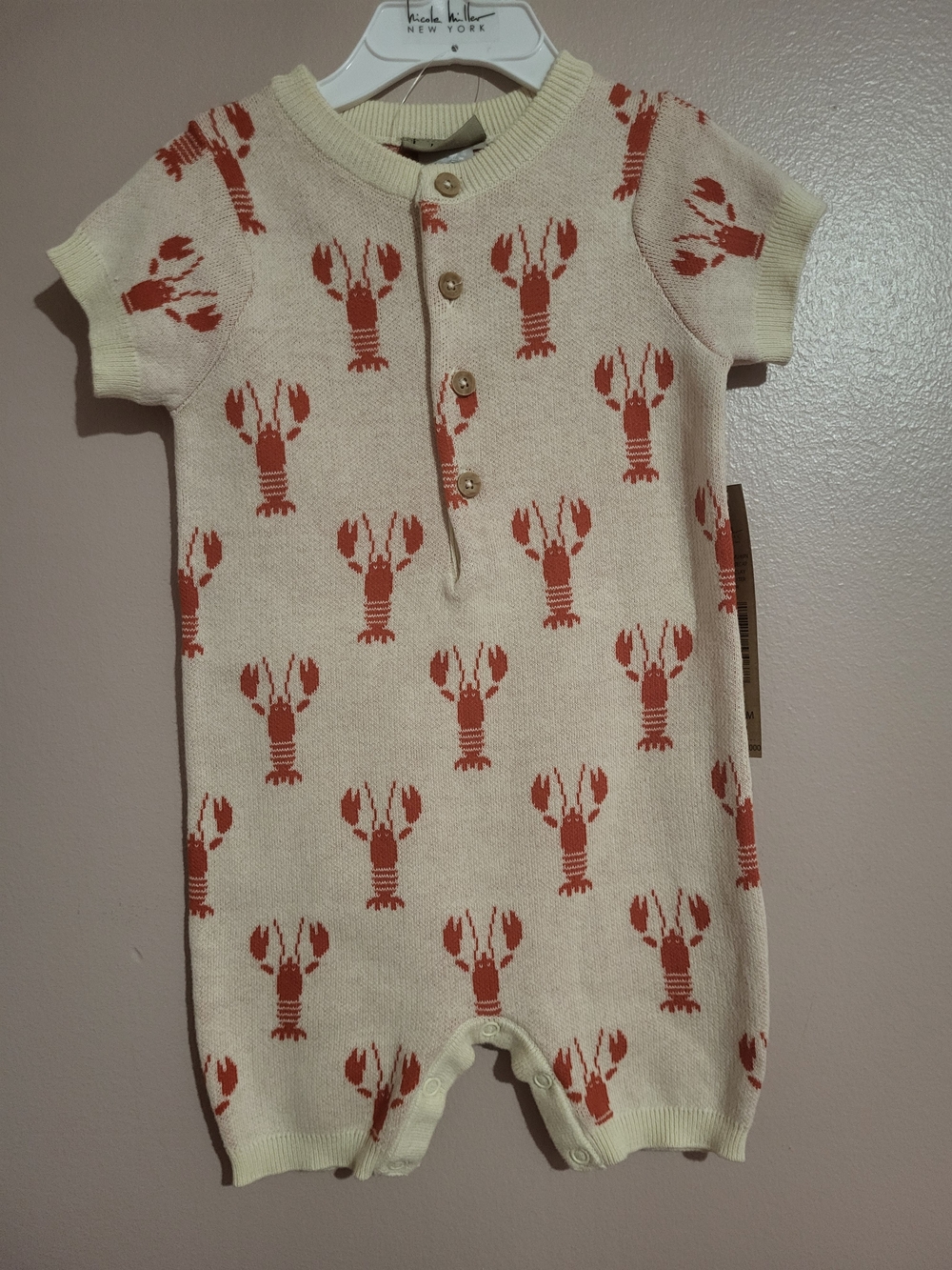 Nicole Miller Lobster Print Romper